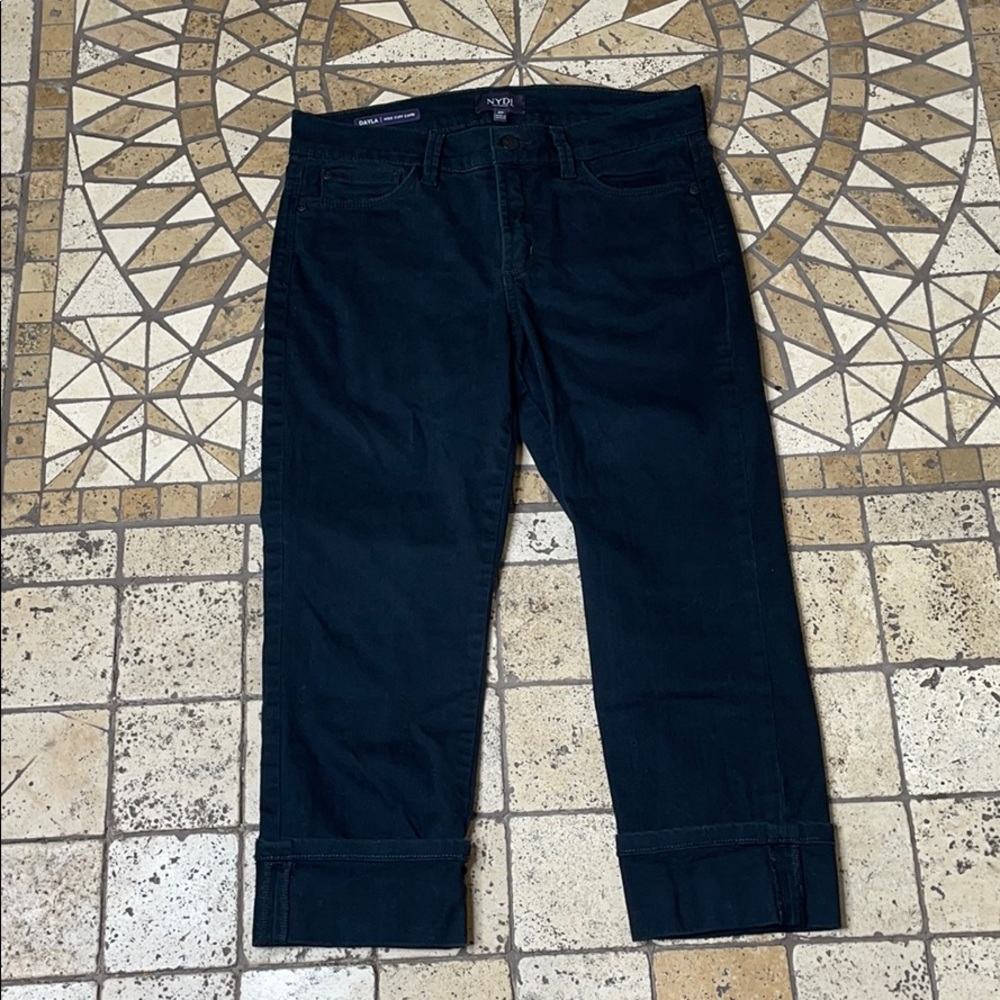 NYDJ Dayla Bottom Cuff Mid Rise Capri Jeans 4P - Picture 4 of 15